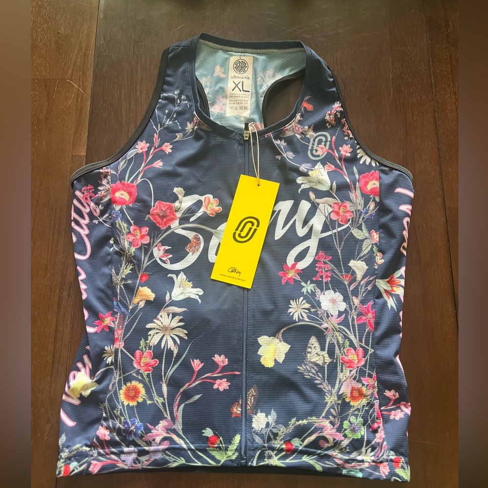 NWT - Ostroy Floral Women's Racerback Cycling Jersey - Size XL